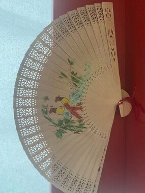 Handcrafted sandalwood folding fan, scented